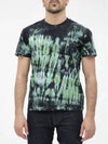 Tie Dye Short Sleeve T-Shirt Green - AMI - BALAAN 4