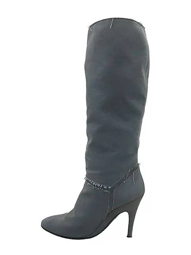 Stella McCartney gray fabric women s long boots - STELLA MCCARTNEY - BALAAN 2