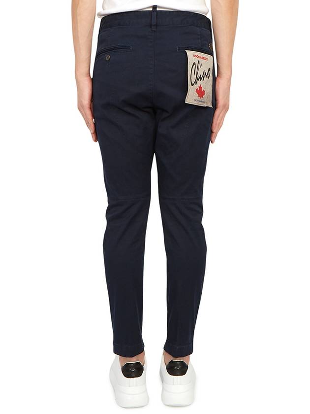 Cotton Sexy Straight Chino Pants Navy - DSQUARED2 - BALAAN 5