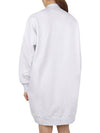 Brushed Logo Cotton Midi Dress White - MSGM - 5