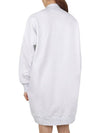 Milano Brushed Logo Print Long Sleeve Short Dress White - MSGM - BALAAN 5