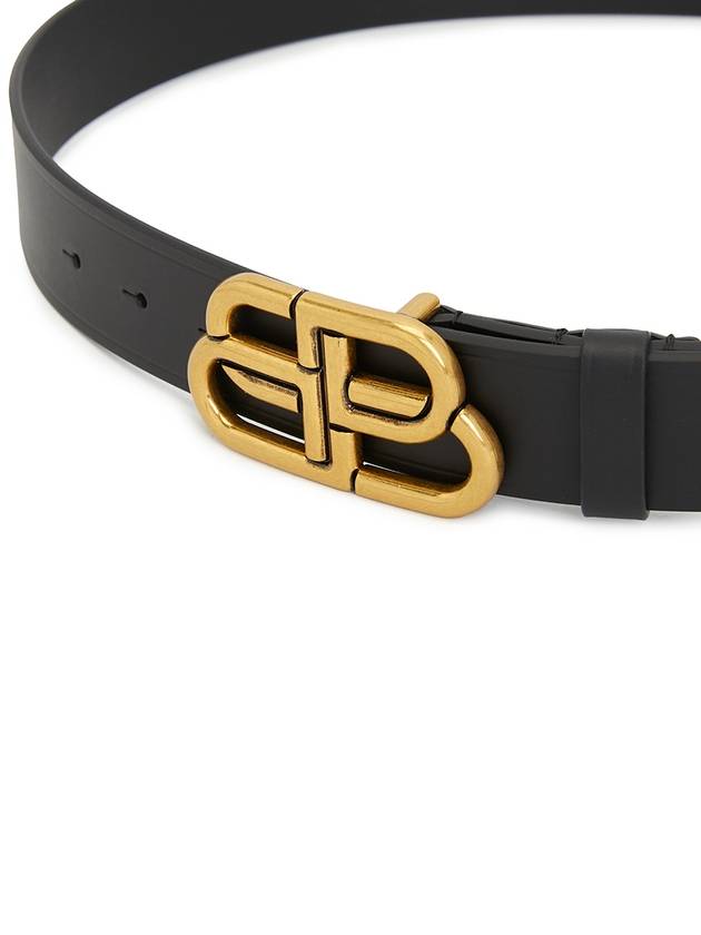 BB Logo Leather Belt Black - BALENCIAGA - BALAAN 6