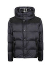 Men's Side Pocket Zip Padding Navy - BURBERRY - BALAAN 1