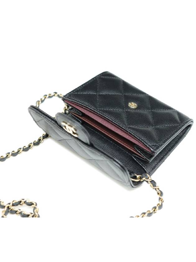 Used 1 time almost new Classic Caviar Card Chain Bag No 31 AP0238 Cross - CHANEL - BALAAN 7