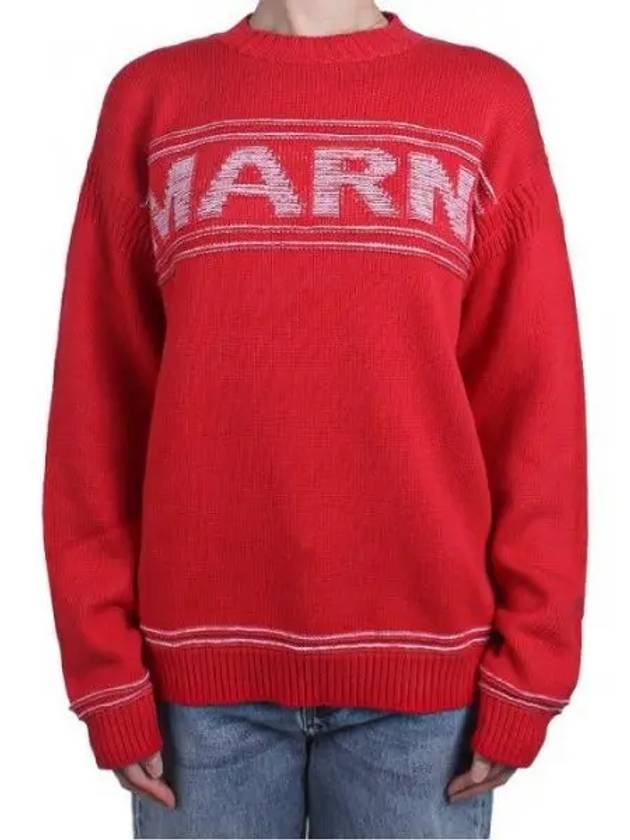 Women s Logo Wool Knit Red Adult Size M01212 M00TB 0M416 12 14Y 1120504 - MARNI - BALAAN 1