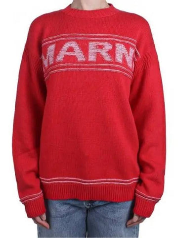 Women s Logo Wool Knit Red Adult Size M01212 M00TB 0M416 12 14Y 1120504 - MARNI - BALAAN 1