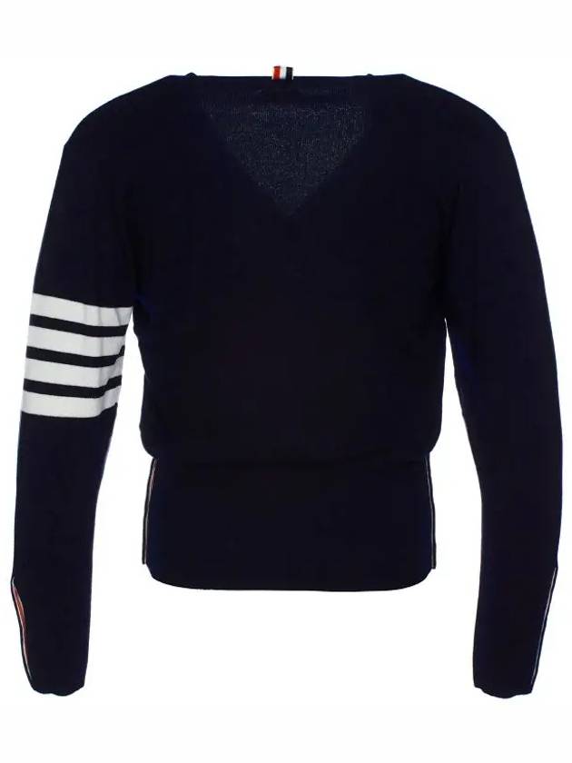 Men's Diagonal Classic Cashmere Cardigan Navy - THOM BROWNE - BALAAN 9