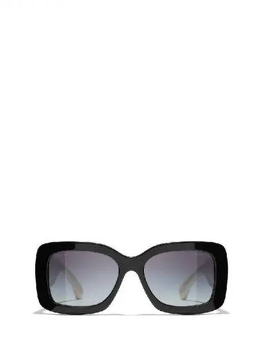 EYEWEAR CH5483 Black White Bold Square Sunglasses 270415 - CHANEL - BALAAN 1