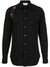 Men's Harness Patch Long Sleeve Shirt Black - ALEXANDER MCQUEEN - BALAAN 1
