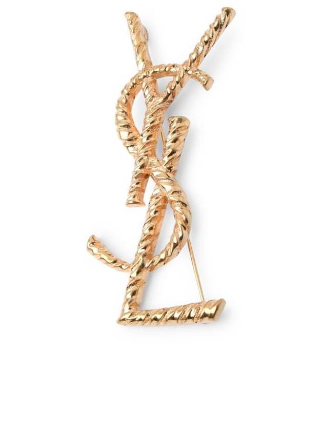 Opyum Ysl Twisted Brooch In Metal Gold - SAINT LAURENT - BALAAN 2