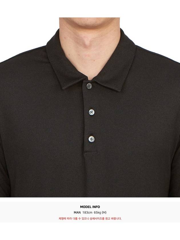 Anemone Modal Jersey Short Sleeve Polo Shirt Black - THEORY - BALAAN 6