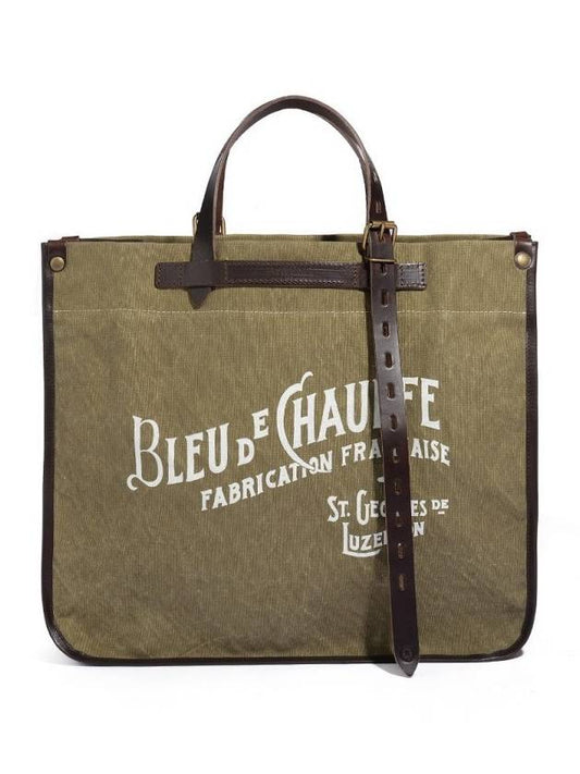 FE Bazaar Tote Bag Khaki US Stone Washed - BLEU DE CHAUFFE - BALAAN 1
