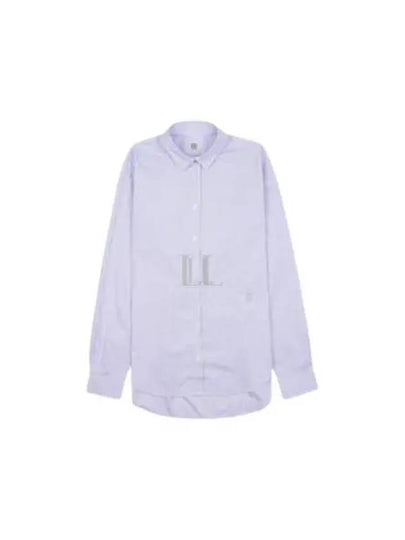 Striped Cotton Lyocell Long Sleeve Shirt Lilac - TOTEME - BALAAN 2