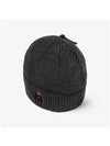 Embroidered Bear Knit Wool Beanie Charcoal - POLO RALPH LAUREN - BALAAN 6