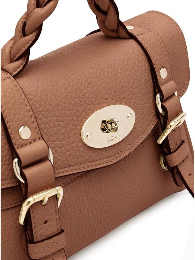 Alexa Heavy Grain Mini Tote Bag Chestnut - MULBERRY - BALAAN 4