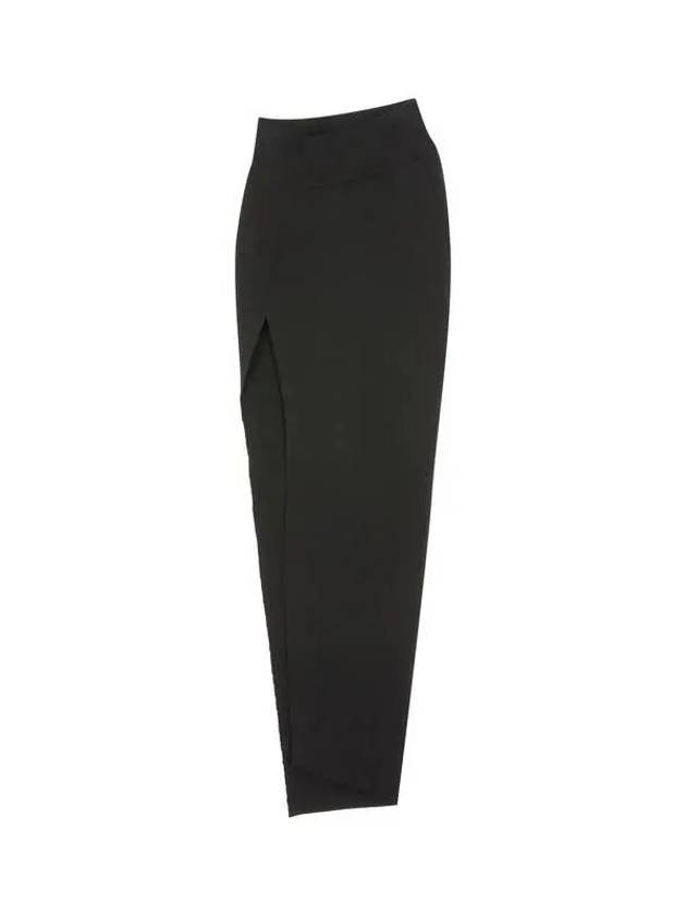 WOMEN Long slit ankle knit skirt black 270964 - RICK OWENS - BALAAN 1