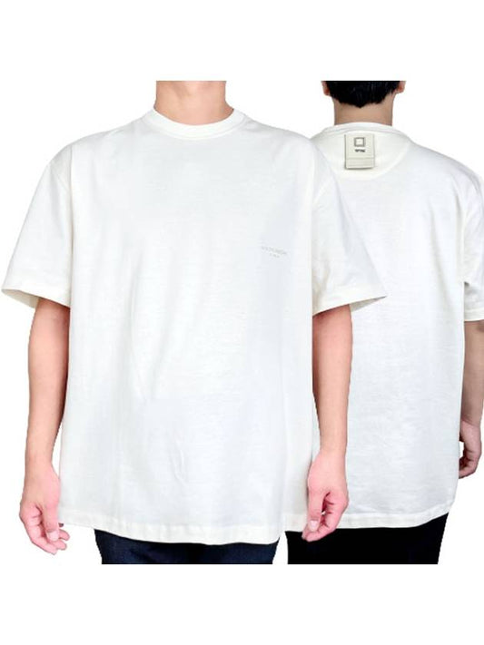 Cotton leather patch t-shirt W231TS02 702I - WOOYOUNGMI - BALAAN.