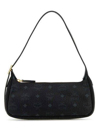 Aren Visetos Shoulder Bag Black - MCM - BALAAN 1