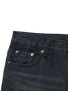 Hand painted straight denim pants gray - NOIRER - BALAAN 6