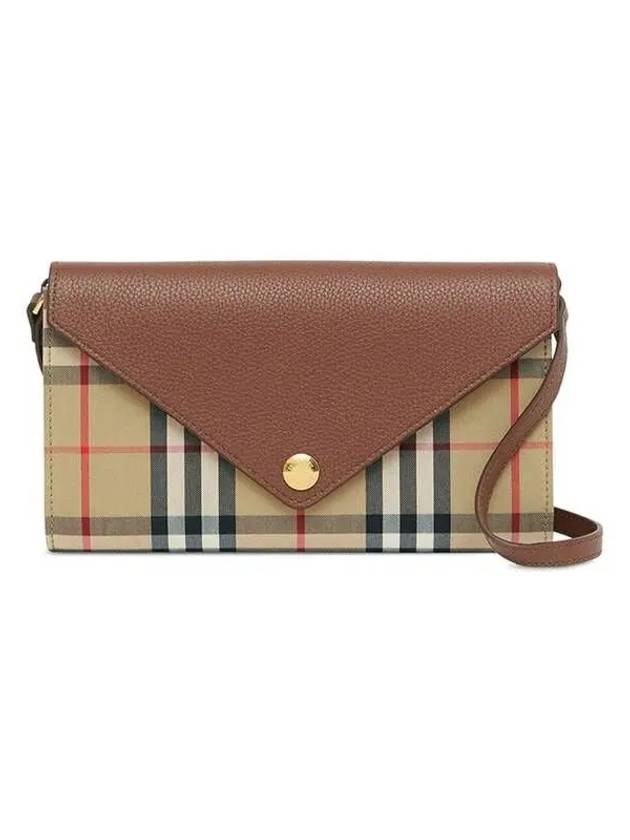 Vintage Check Strap Long Wallet Brown - BURBERRY - BALAAN 2