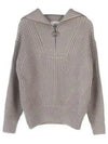 Half Zip-Up Knit Top Beige - AMI - BALAAN 2