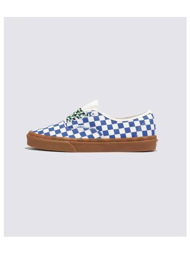 Checkerboard Canvas Low Top Sneakers White Blue - VANS - BALAAN 2