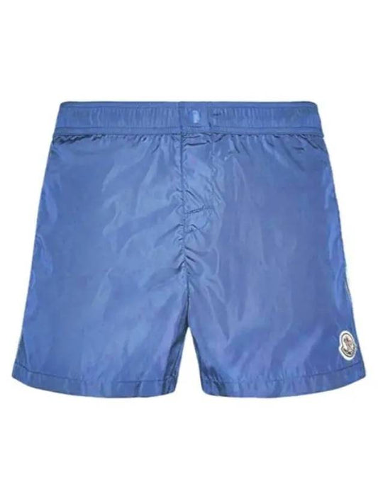 Logo patch striped swim shorts blue men's pants 2C00006 53326 722 - MONCLER - BALAAN 1