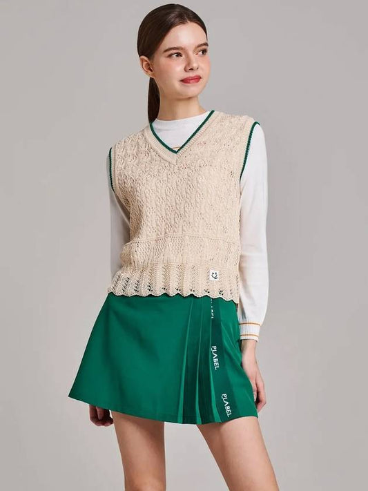 Honeycomb scarf knit vest MK4MV201 - P_LABEL - BALAAN 1