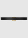 Women's GG Marmont Torchon Double G Buckle Leather Belt Black - GUCCI - BALAAN 3