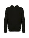 Men's Crewneck Cashmere Knit Top Black - SAINT LAURENT - BALAAN 3