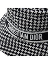 D Bobby Houndstooth Small Brim Embroidery Bucket Hat - DIOR - BALAAN 7