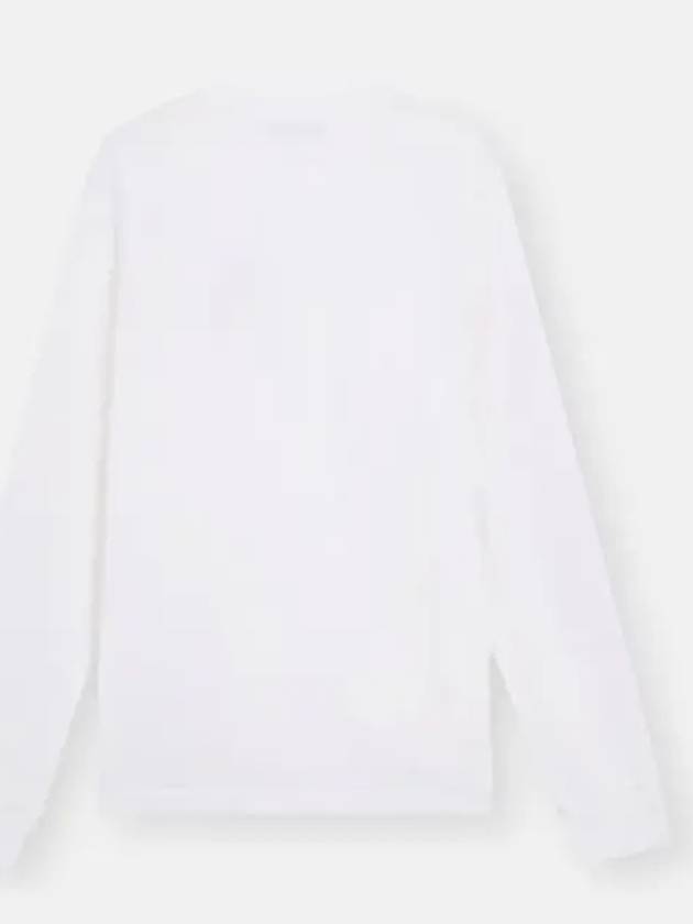 Chest Patch Long Sleeve T-Shirt White - STONE ISLAND - BALAAN 3