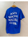 X Case Study Men's Blue Logo Short Sleeve T-Shirt E22 1 SCT 965220 006 - ANTI SOCIAL SOCIAL CLUB - BALAAN 2