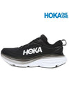 Hoka Women's Running Shoes Bondi 8 Wide BWHT Black White 1127954 BWHT - HOKA ONE ONE - BALAAN 1