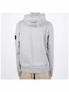 Logo Patch Drawstring Hoodie Melange Grey - STONE ISLAND - BALAAN 5