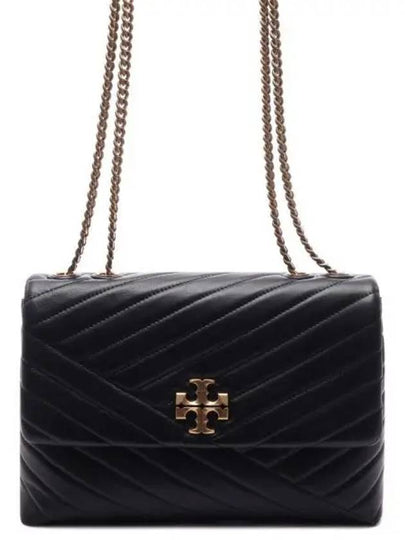 Kira Chevron Convertible Shoulder Bag Black - TORY BURCH - BALAAN 2