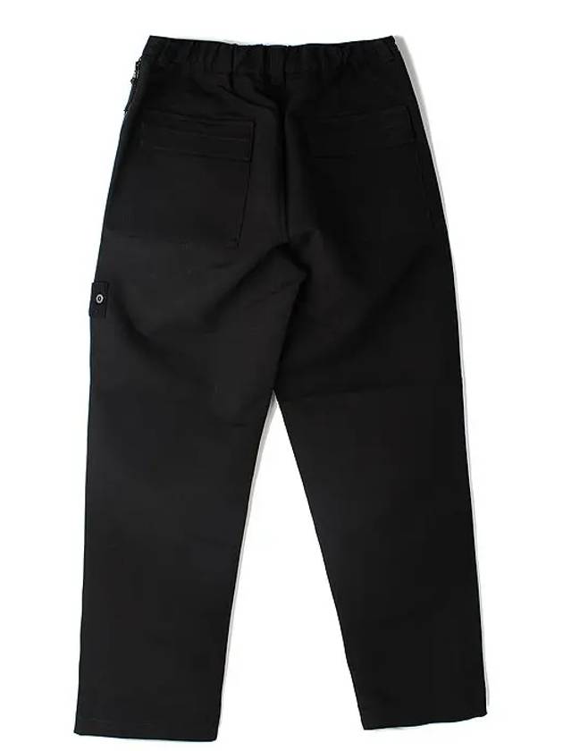 Ghost Piece Gabardine Fatigue Straight Pants Black - STONE ISLAND - BALAAN 3