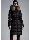 Boedic Fox Fur Women s Long Padding Black - MONCLER - BALAAN 3