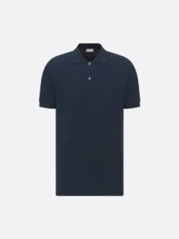 CD Icon Cotton Polo Shirt Navy - DIOR - BALAAN 2