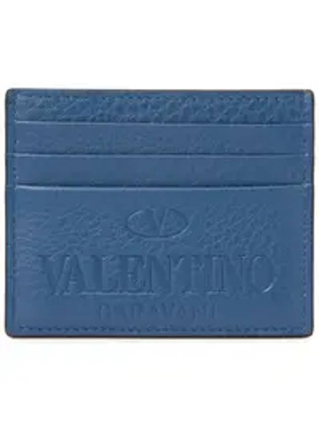 Logo Identity Card Wallet Blue - VALENTINO - BALAAN 1