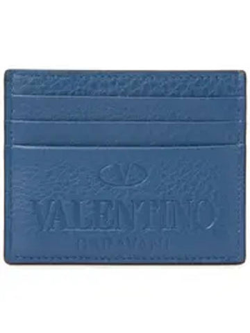 Logo Identity Card Wallet Blue - VALENTINO - BALAAN 1