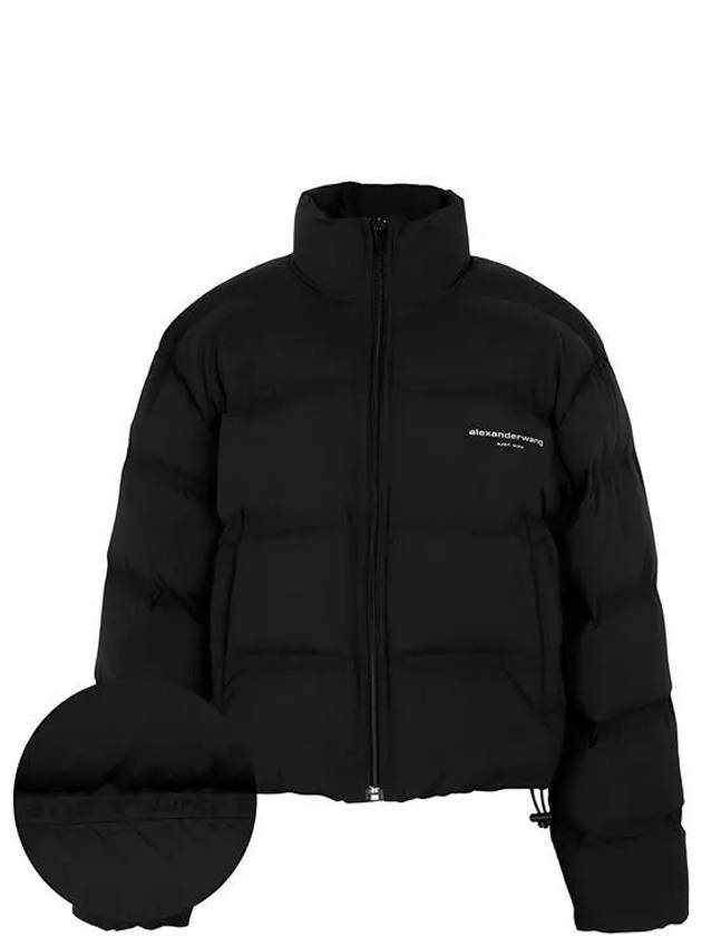 Wang Logo Crop Puffer Padding Black - ALEXANDER WANG - BALAAN 2