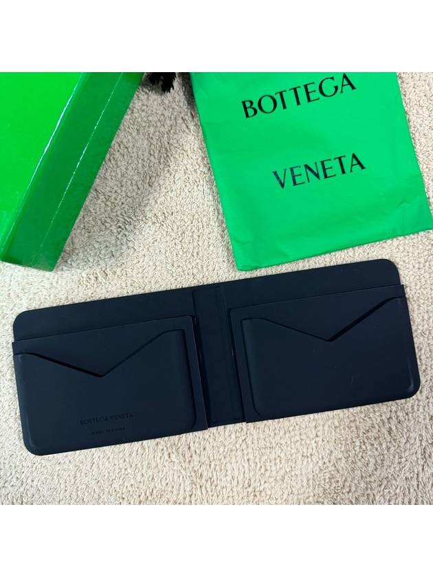 Intrecciato Rubber Half Wallet Black - BOTTEGA VENETA - BALAAN 5