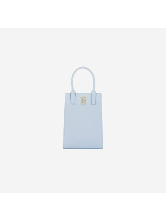 Micro Grainy Leather Francis Tote Bag Pale Blue - BURBERRY - BALAAN 1