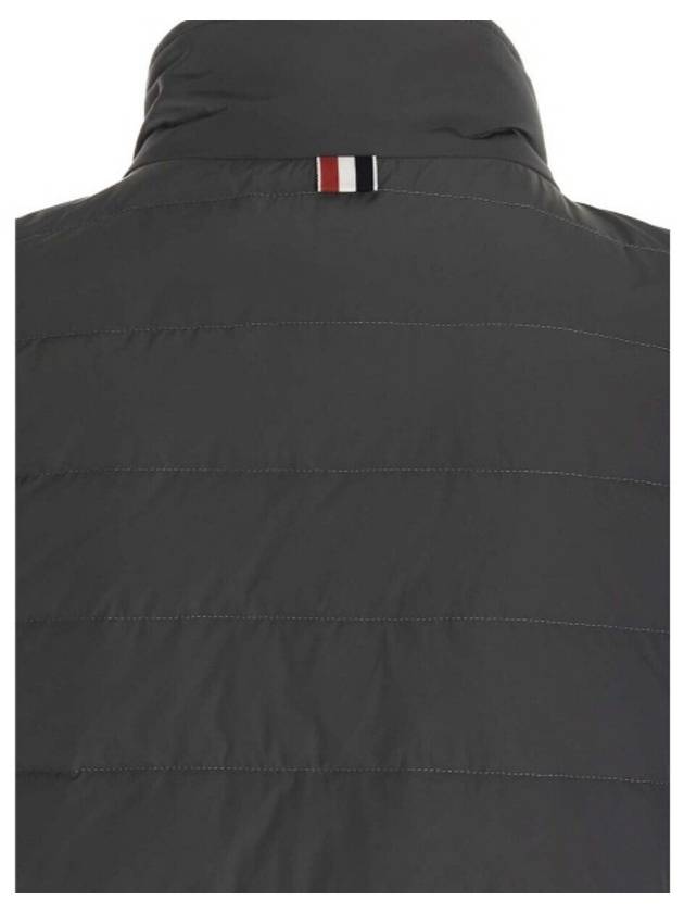 4 Bar Poly Twill Down Vest Grey - THOM BROWNE - BALAAN 5