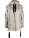 Green Fe Water Repellent Padded Hooded Jacket Grey - MAX MARA - BALAAN 2