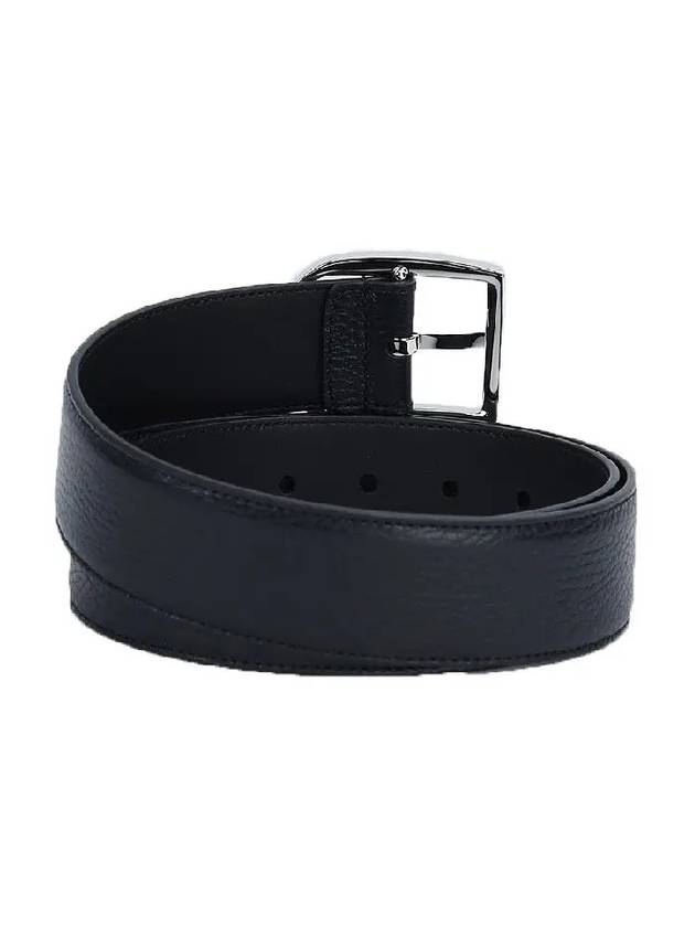 Men's Buckle Leather Belt Black - GUCCI - BALAAN 5