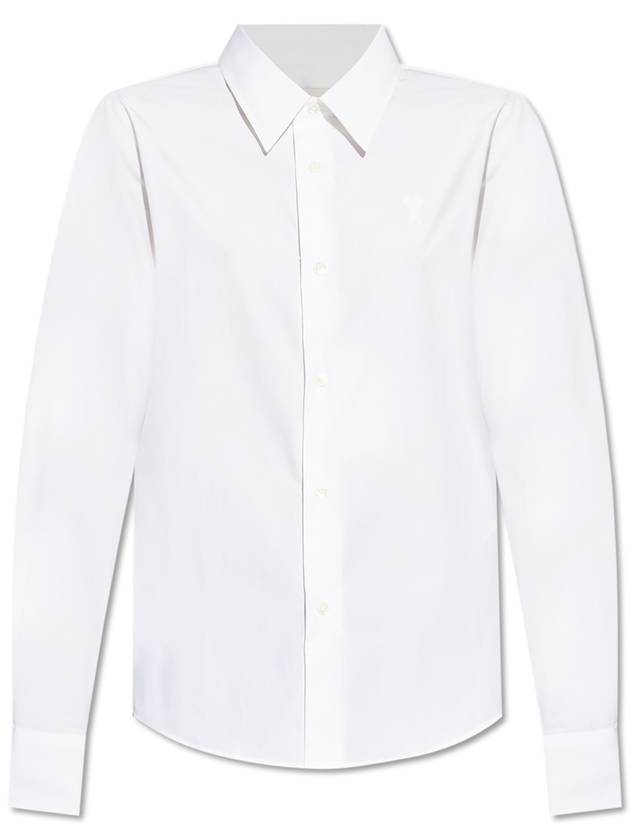 Ami Alexandre Mattiussi Shirt With Logo, Women's, White - AMI - BALAAN 1