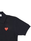 Men s Heart Waffen Polo T Shirt AZ P1T006 051 BLACK - COMME DES GARCONS - BALAAN 4