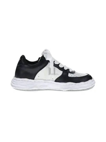 Wayne OG Sole Leather Low Top Sneakers Black White - MAISON MIHARA YASUHIRO - BALAAN 2